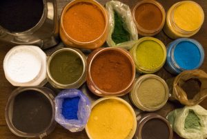 Pigments naturels pour peinture maison